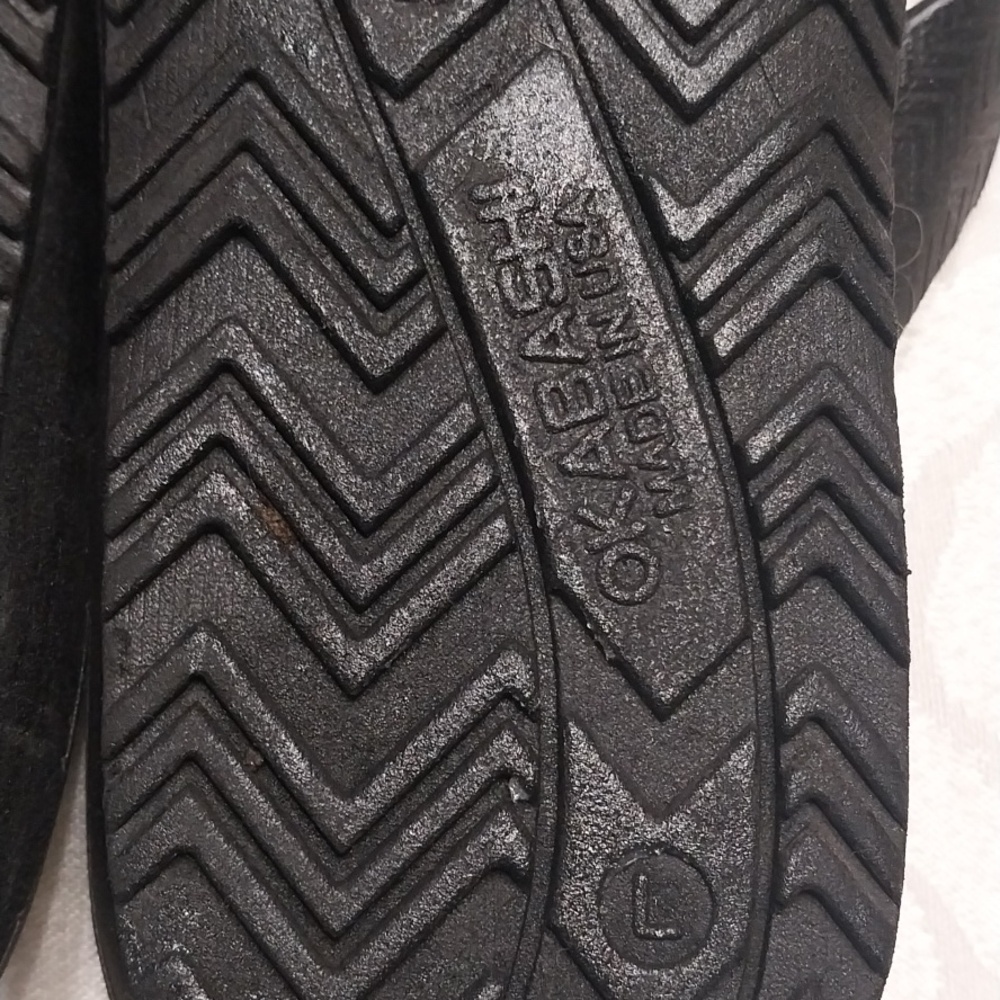 Okabashi Surf Men's Flip Flops Sandals Size Large Black Comfort Arch Support - Picture 4 of 9